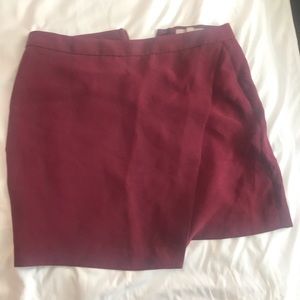 Tiered Burgundy Banana Republic Mini Skirt
